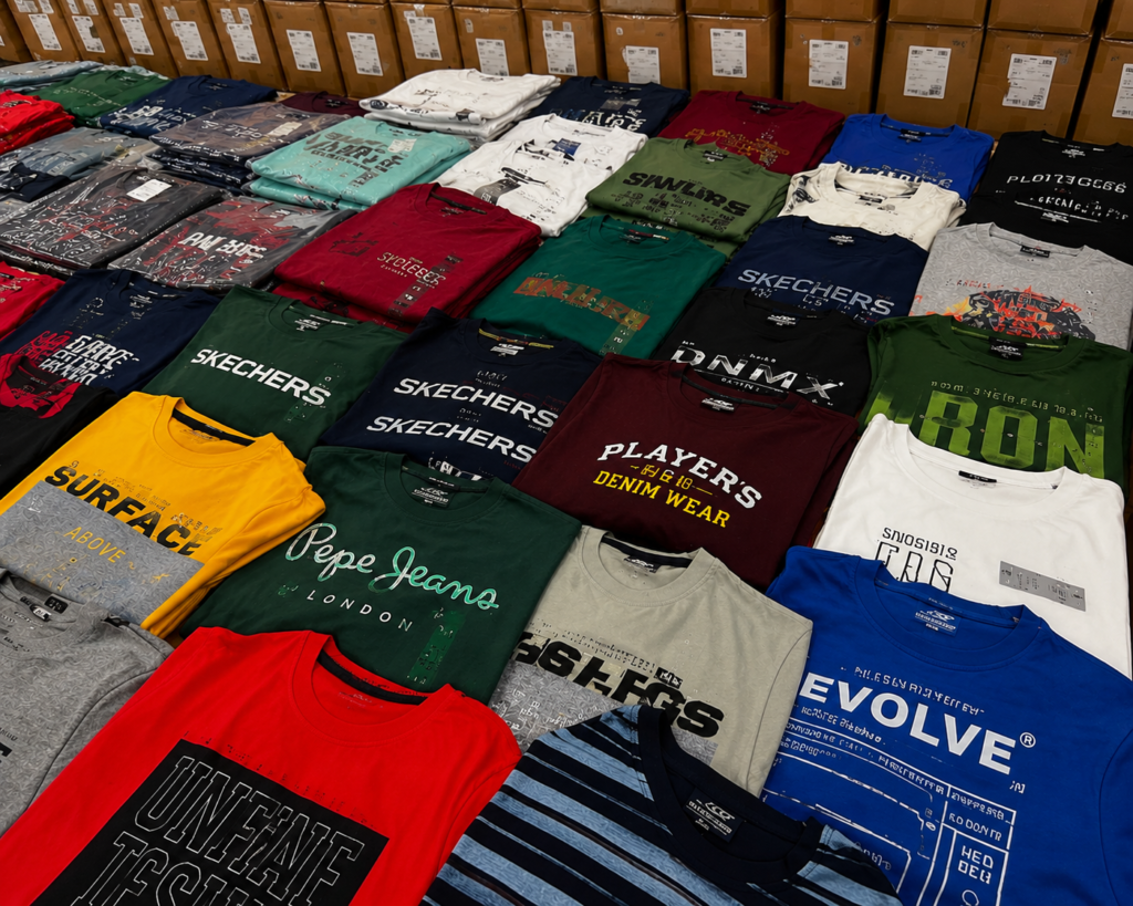 Wholesale Stocklot T-Shirts and Branded Surplus Clothing Supplier in India